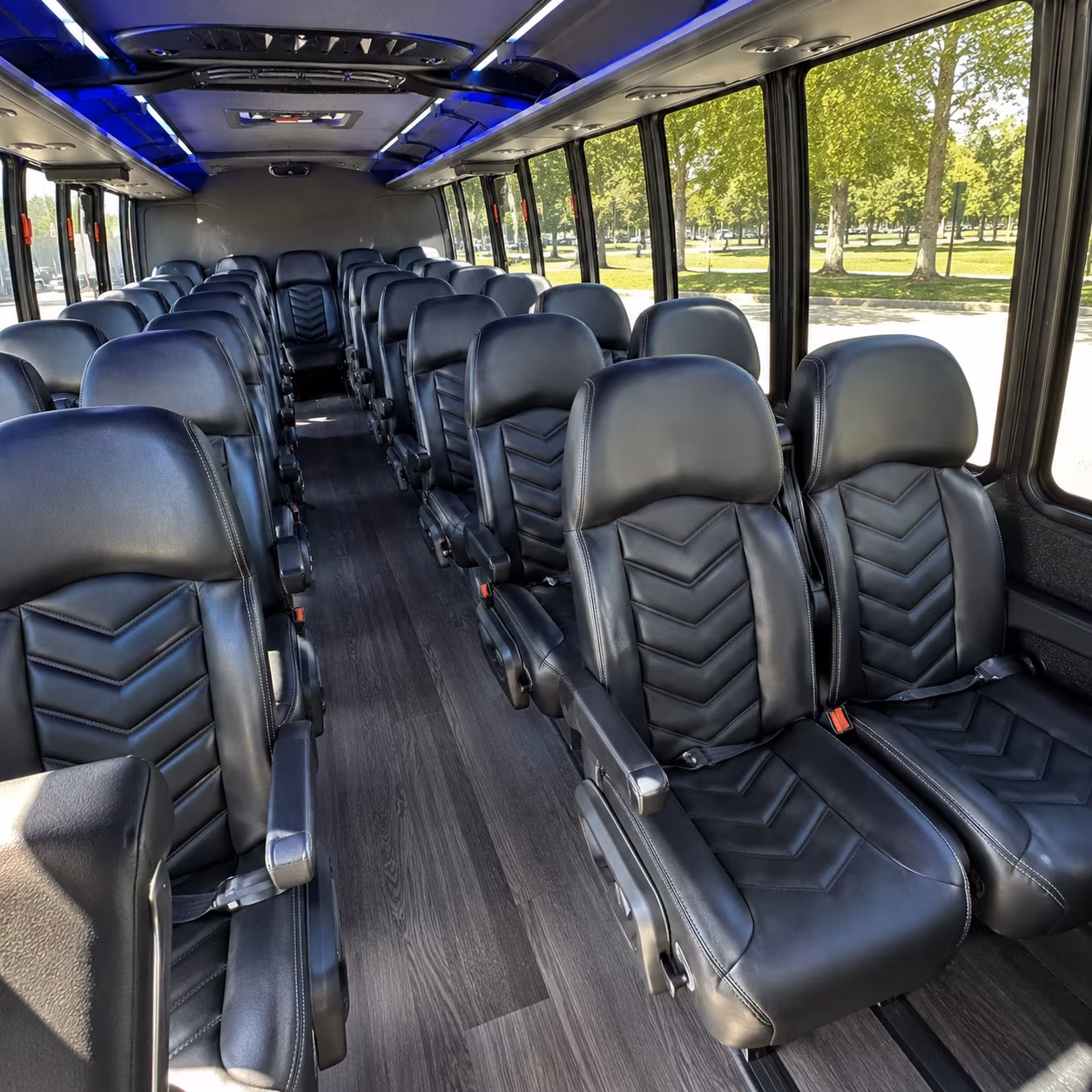 lake charles 25 passenger minibus interior