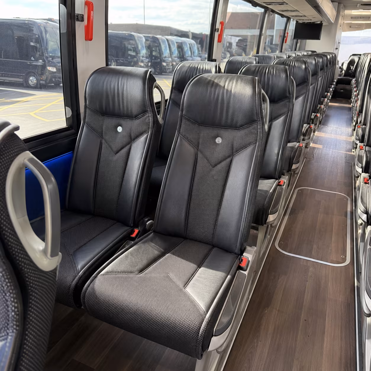 lake charles 40 passenger charter bus interior