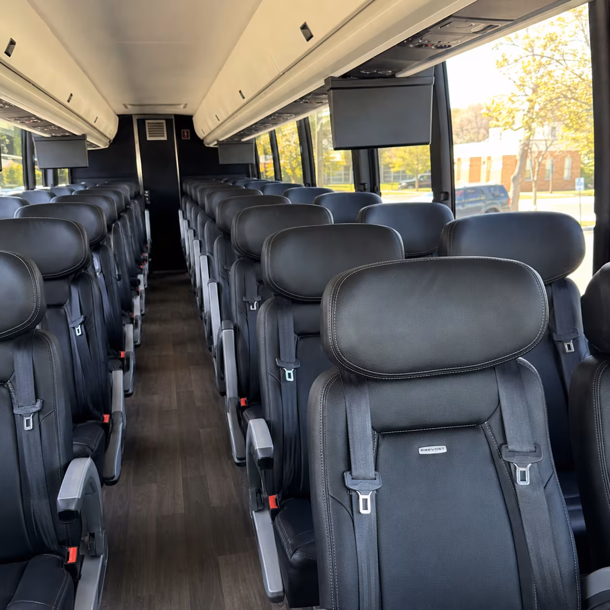 lake charles 45 passenger charter bus inside