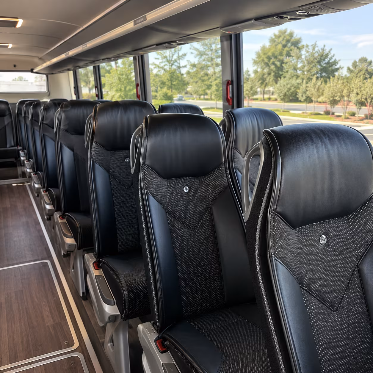 lake charles 45 passenger charter bus interior