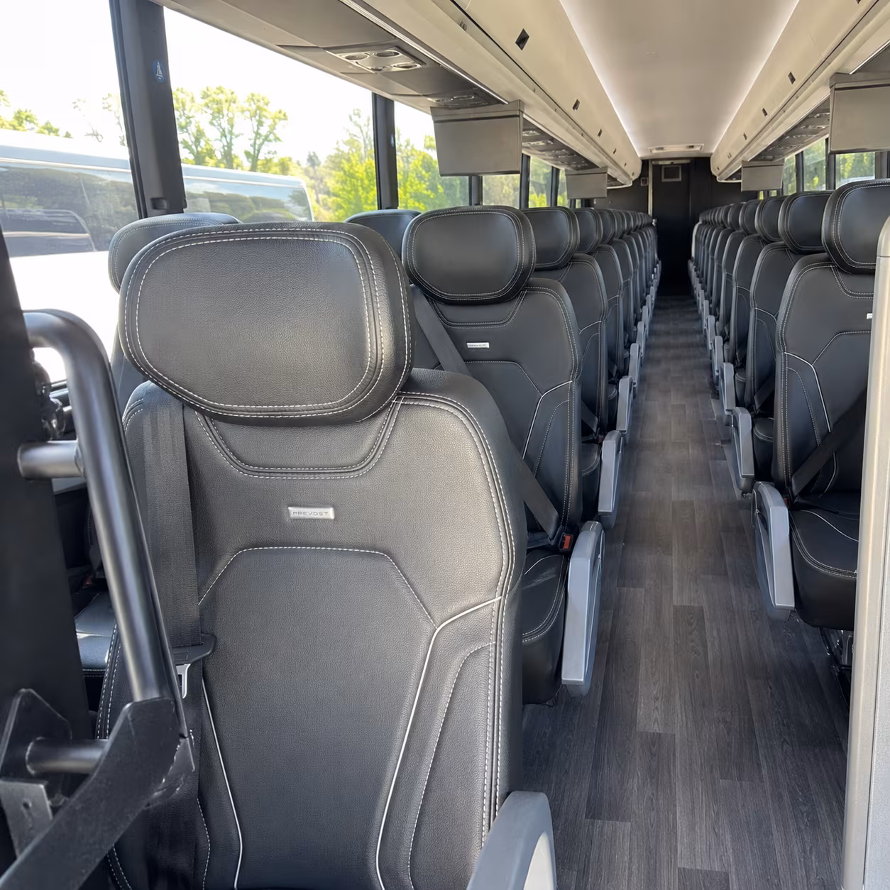 lake charles 47 passenger charter bus interior