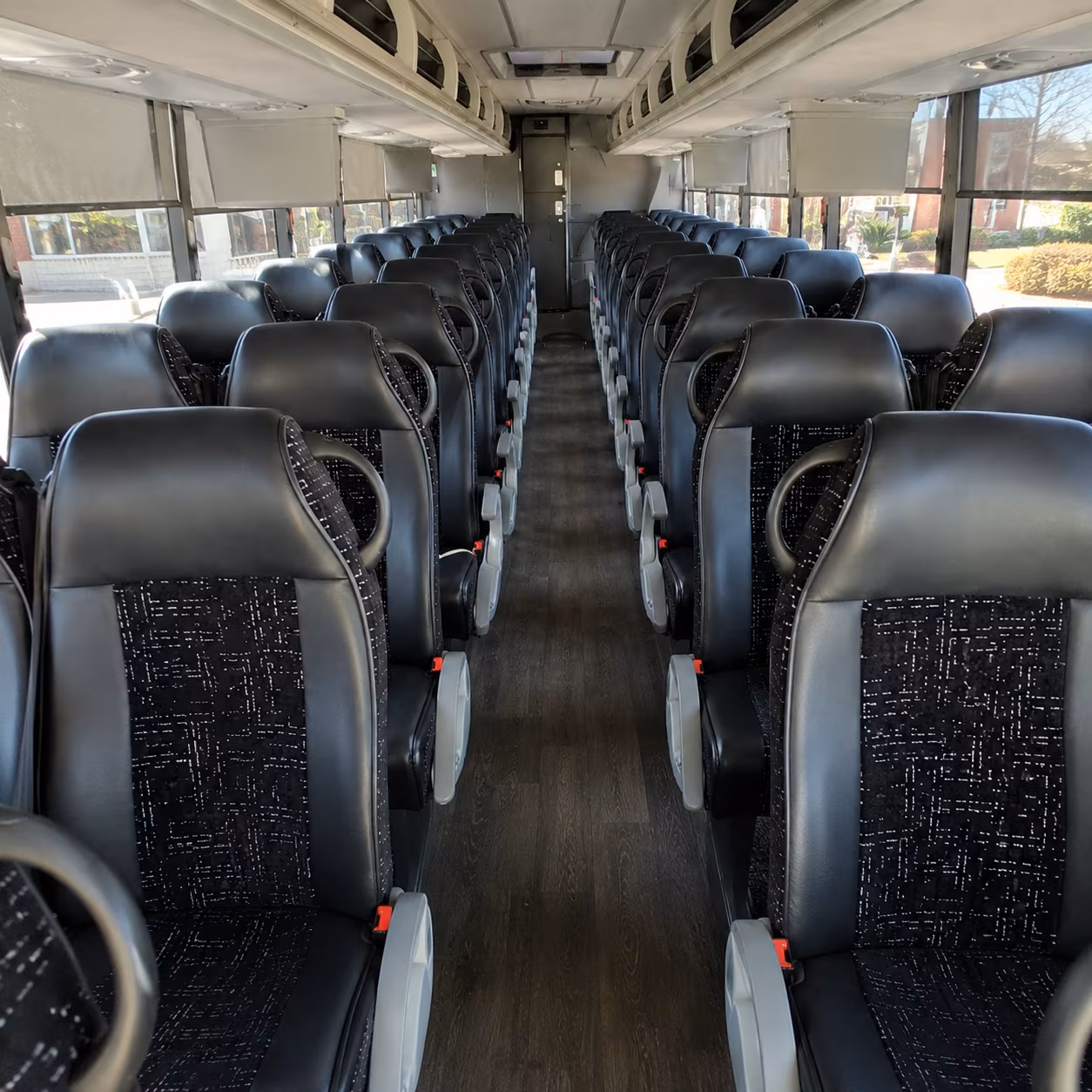 lake charles 54 passenger charter bus inside