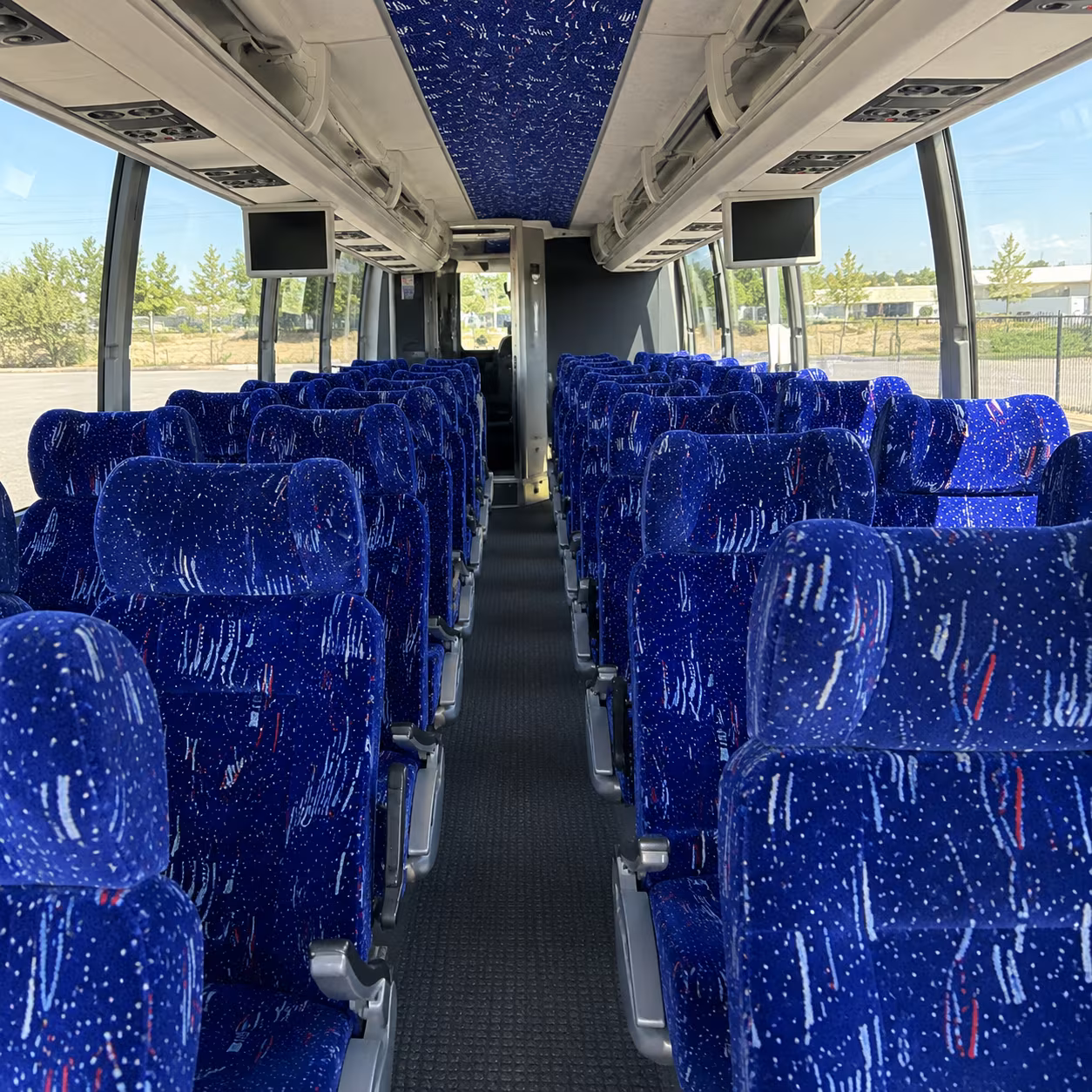 lake charles 54 passenger charter bus interior