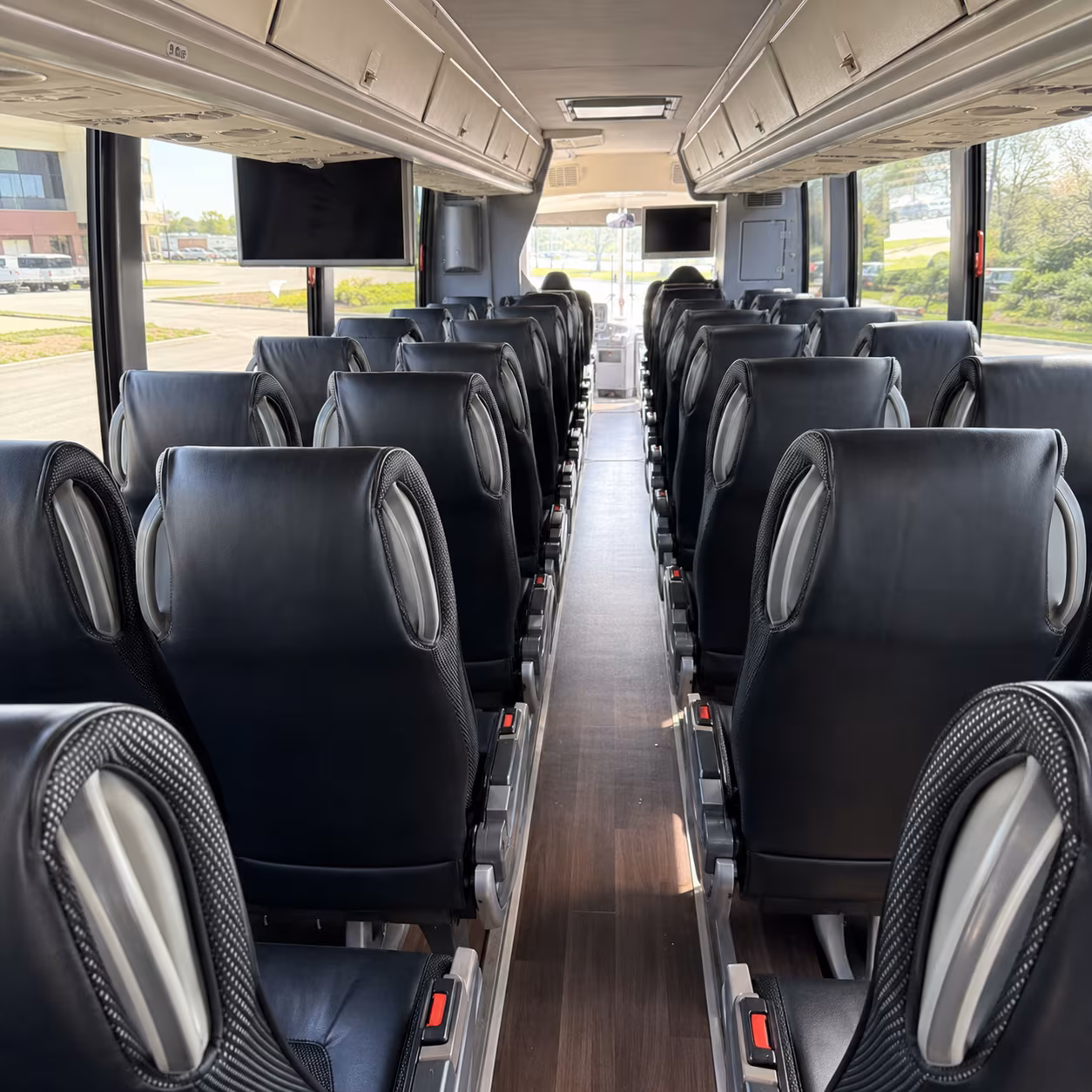 lake charles 56 passenger charter bus inside