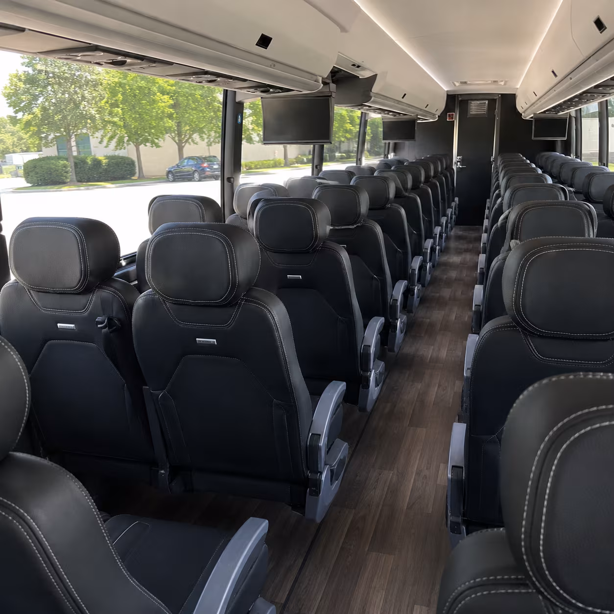 lake charles 56 passenger charter bus interior