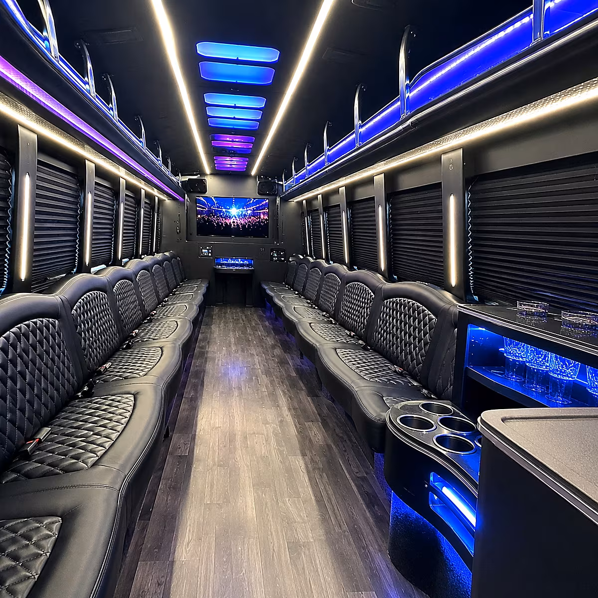 lake charles party bus inside