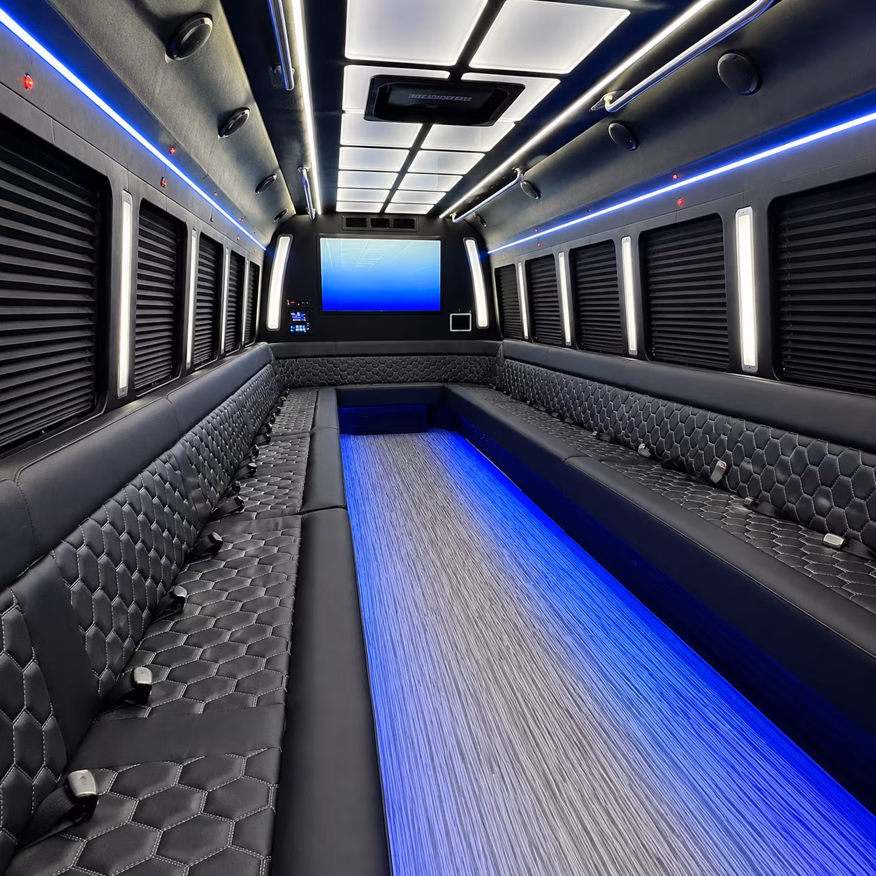 lake charles party bus interior